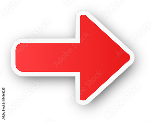 Red Sticker Arrow