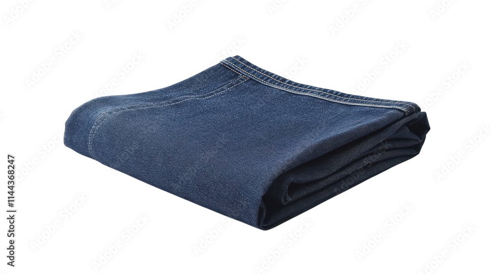 Stylish and Versatile Blue Denim Jeans Neatly Folded on a Surface: Ideal for Fashion Retail, Online Stores, or Lifestyle Blogs. Stylish and Versatile Blue Denim Jeans Neatly Folded on a Surface: Ideal for Fashion Retail, Online Stores, or Lifestyle Blogs.