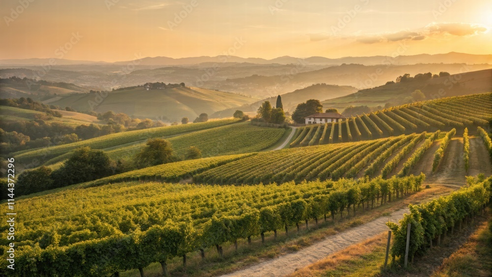 custom made wallpaper toronto digitalVineyard at sunset , Serene relaxation view