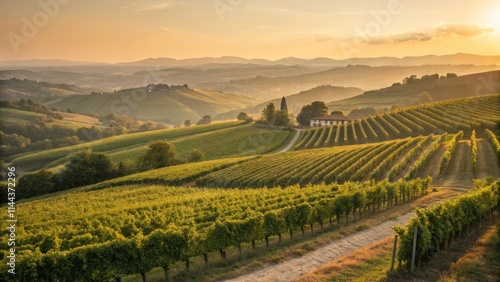 Wallpaper Mural Vineyard at sunset , Serene relaxation view Torontodigital.ca