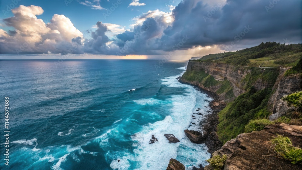 Falls in the morning , Serene relaxation view Falls in the morning , Serene relaxation view