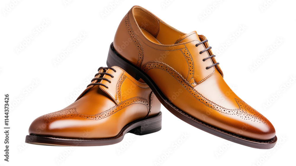 A Pair of Elegant Formal Dress Shoes Perfect for Business Attire and Special Occasions on a Clean White Background. A Pair of Elegant Formal Dress Shoes Perfect for Business Attire and Special Occasions on a Clean White Background.