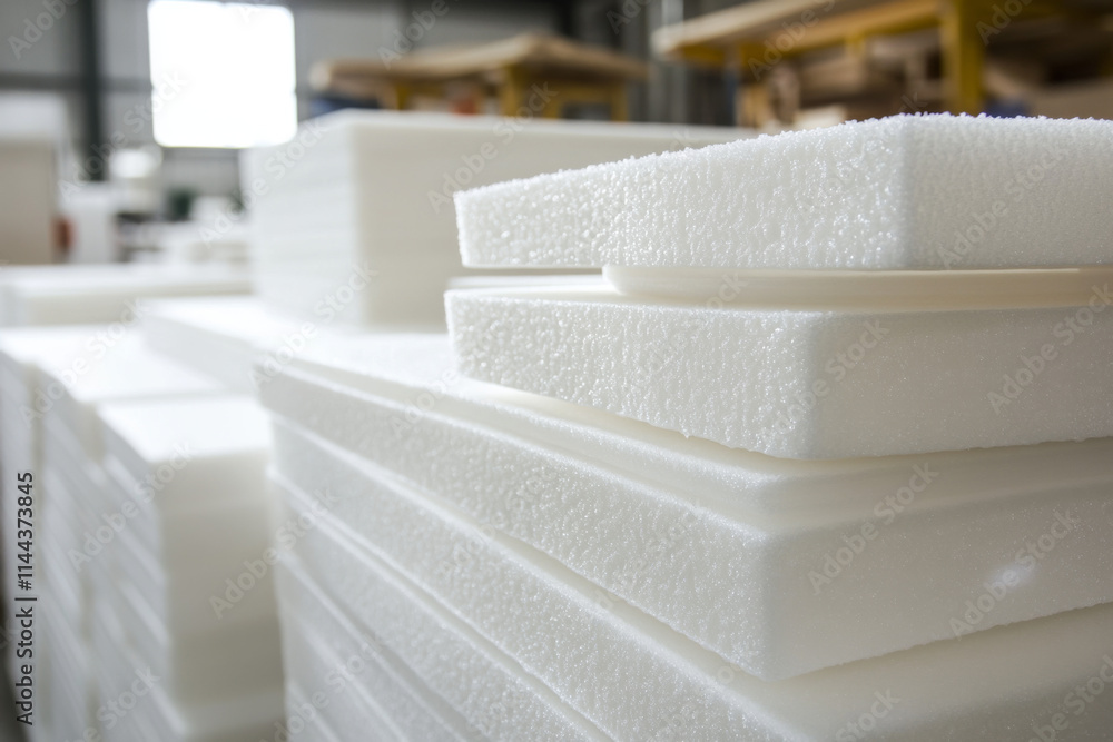 Styrofoam. sheets produced in factories Styrofoam. sheets produced in factories