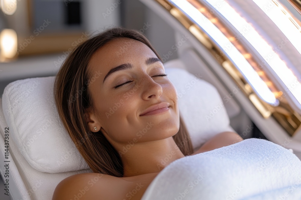 A charming woman enjoys a soothing spa session, emphasizing the self-care routine that allows for relaxation and rejuvenation, enhancing emotional well-being and beauty. A charming woman enjoys a soothing spa session, emphasizing the self-care routine that allows for relaxation and rejuvenation, enhancing emotional well-being and beauty.