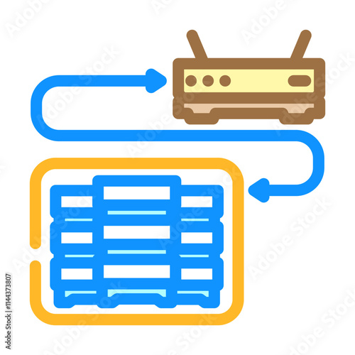 hyper converged infrastructure color icon vector. hyper converged infrastructure sign. isolated symbol illustration