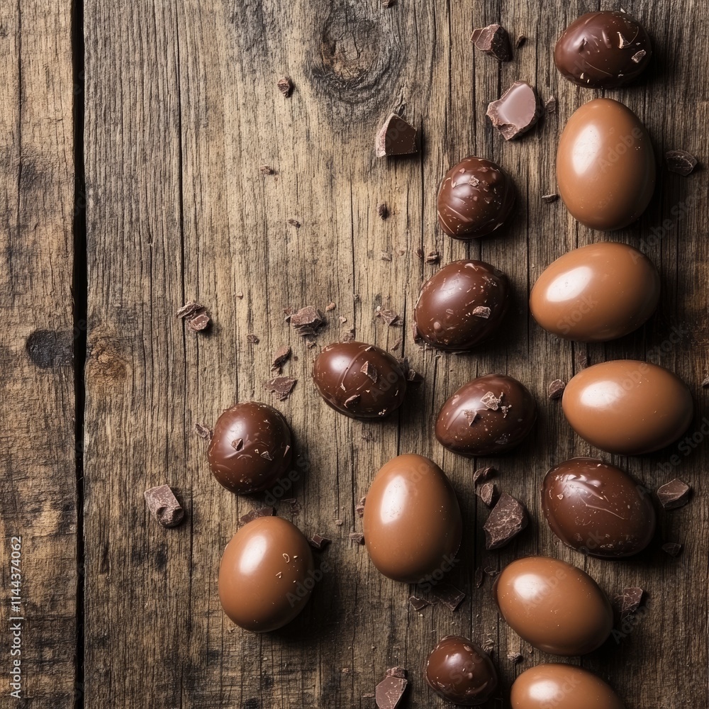 Chocolate on timber Chocolate on timber