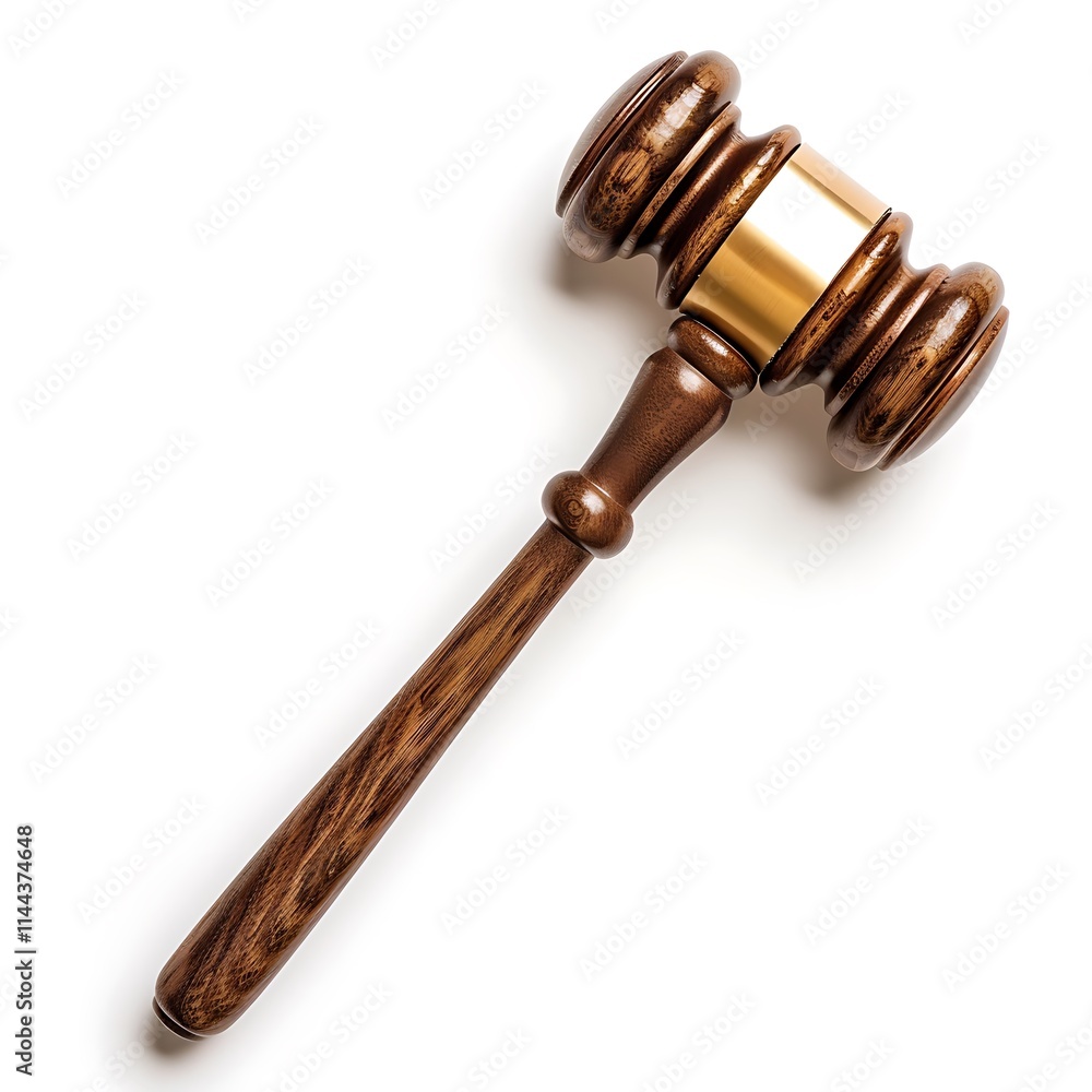 Gavel of Justice: A close-up of a wooden gavel, its golden band gleaming, poised to strike for order and fairness. A symbol of authority and decision-making. Gavel of Justice: A close-up of a wooden gavel, its golden band gleaming, poised to strike for order and fairness. A symbol of authority and decision-making.