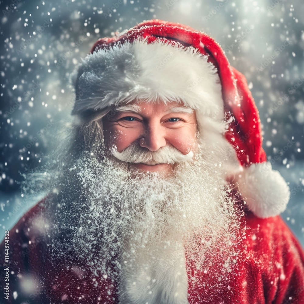 Merry Christmas from Santa in the snow Merry Christmas from Santa in the snow