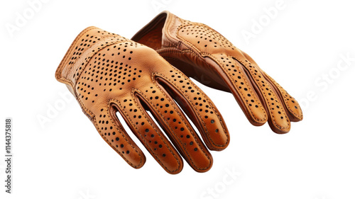 Stylish and Durable Leather Driving Gloves with Perforation for Enhanced Breathability and Comfort on the Road, Perfect for Automotive Enthusiasts and Everyday Use.