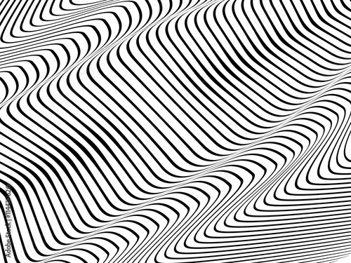 Wallpaper Mural Black line pattern on white background. modern abstract background.
 Torontodigital.ca