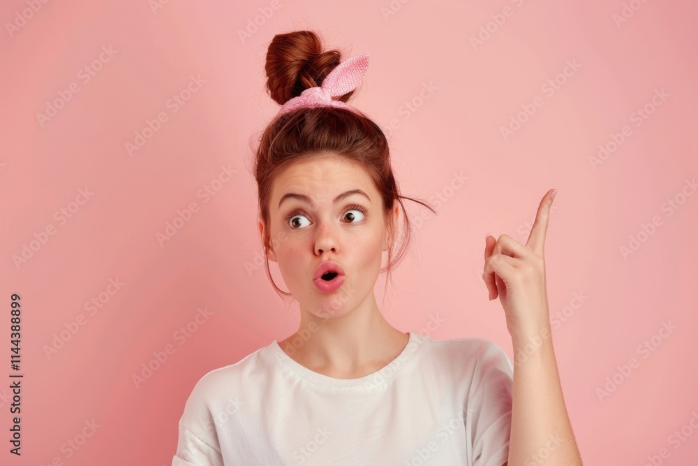 Obraz premium Portrait of a lovely girl with creative ideas
