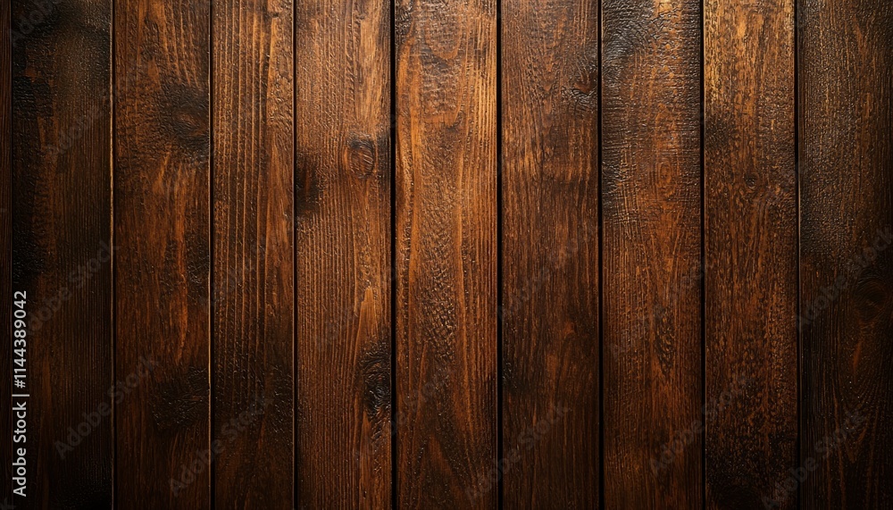 Naklejka premium Dark Brown Wooden Planks Background Texture