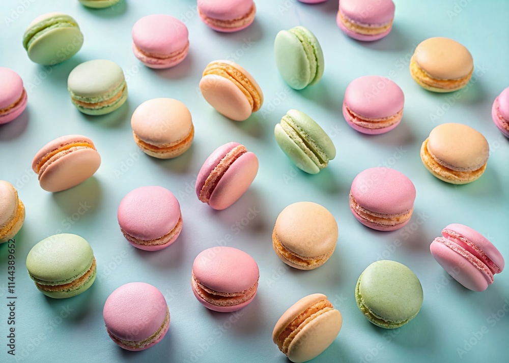 Obraz premium Minimalist Sweet Treat Background: Pastel Candy, Dessert Photography, Simple Food Styling