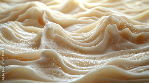 Creamy waves resembling soft, textured fabric.