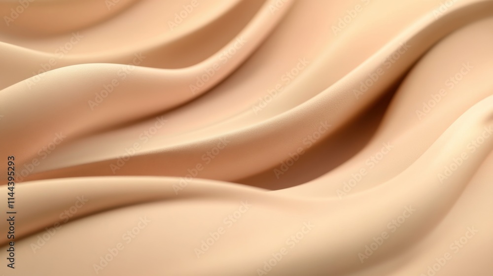 Abstract curved beige fabric texture background with soft waves Abstract curved beige fabric texture background with soft waves