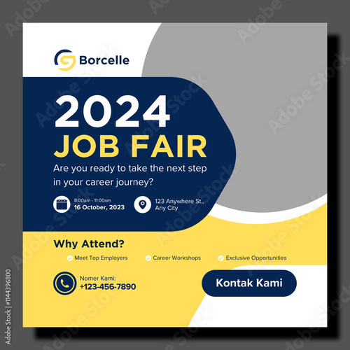 Set of job fair template,we are hiring job vacancy social media post template set, vacant recruitment marketing banner square flyer, Join our team ads design,job interview poster,hire icon background photo