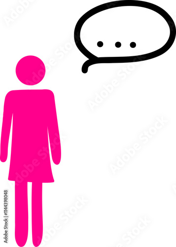 Speech bubble with silence