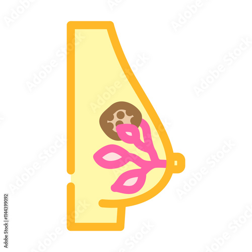 fibrocystic breasts woman disease color icon vector. fibrocystic breasts woman disease sign. isolated symbol illustration