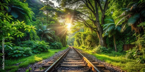 Bukit Timah Railway Track: Nature's Embrace, Singapore's Heritage Trail - Old Railway Line Photography photo