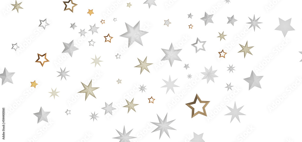 An abstract digital design featuring a background of silver and gold stars on a black background, perfect for design projects. An abstract digital design featuring a background of silver and gold stars on a black background, perfect for design projects.