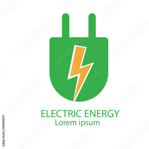 A Green Energy logo featuring a green plug should symbolize the connection between sustainable energy and eco-friendly power sources. photo