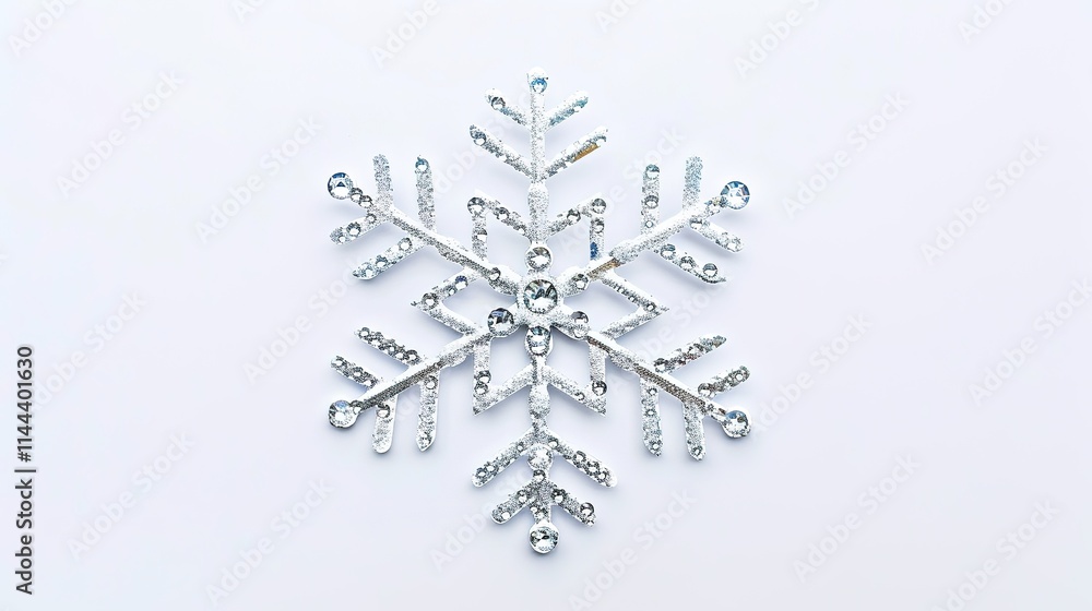 The Delicate Snowflake Isolated on White Background: A Captivating Symbol of Winter's Beauty and Purity. The Delicate Snowflake Isolated on White Background: A Captivating Symbol of Winter's Beauty and Purity.