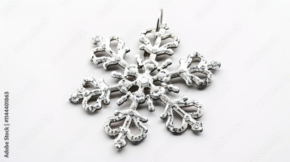The Delicate Snowflake Isolated on White Background: A Captivating Symbol of Winter's Beauty and Purity. The Delicate Snowflake Isolated on White Background: A Captivating Symbol of Winter's Beauty and Purity.