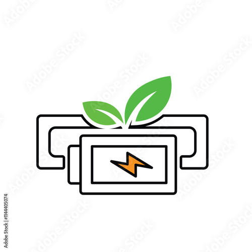 green energy icon. sustainability energy battery. Collection of renewable energy, ecology and green electricity icons. mixed design style. vector design