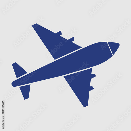 airplane silhouette vector ,background white