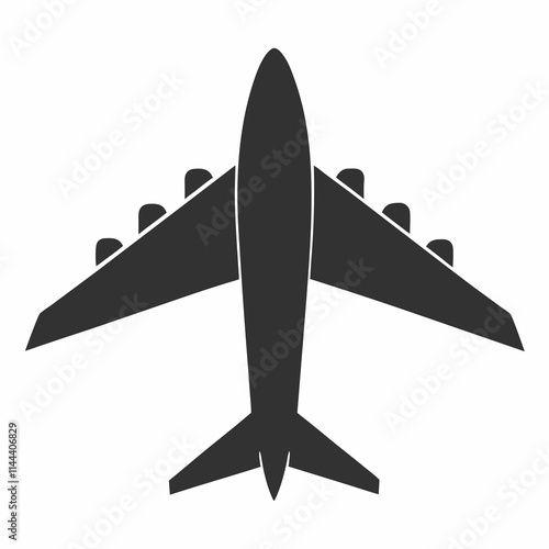 airplane silhouette vector ,background white