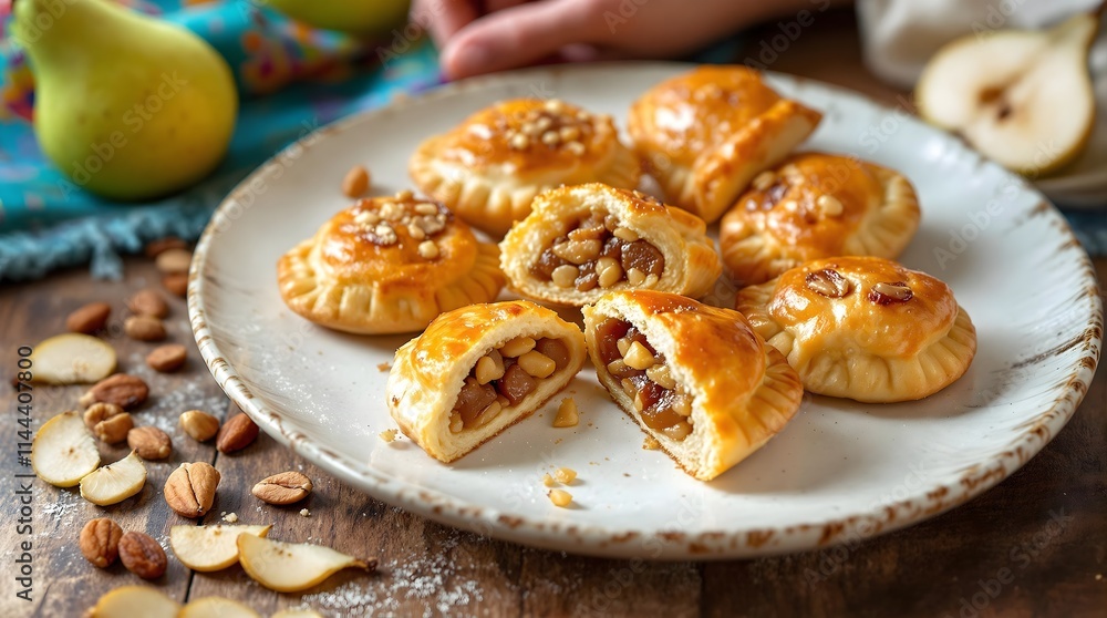 Bireweggenli – Swiss Pastries with Sweet Dried Pear and Nut Filling Bireweggenli – Swiss Pastries with Sweet Dried Pear and Nut Filling