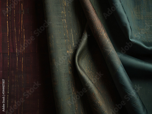 Colorful fabrics soft exquisite texture ornate textile