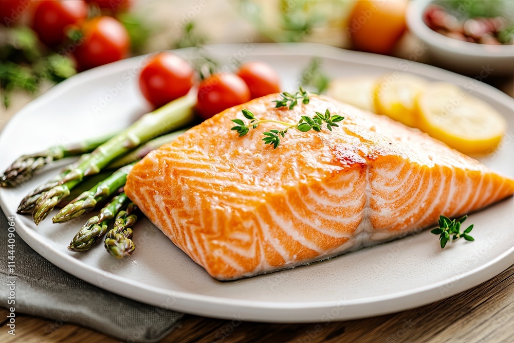 Delicious Grilled Salmon with Asparagus and Lemon Delicious Grilled Salmon with Asparagus and Lemon
