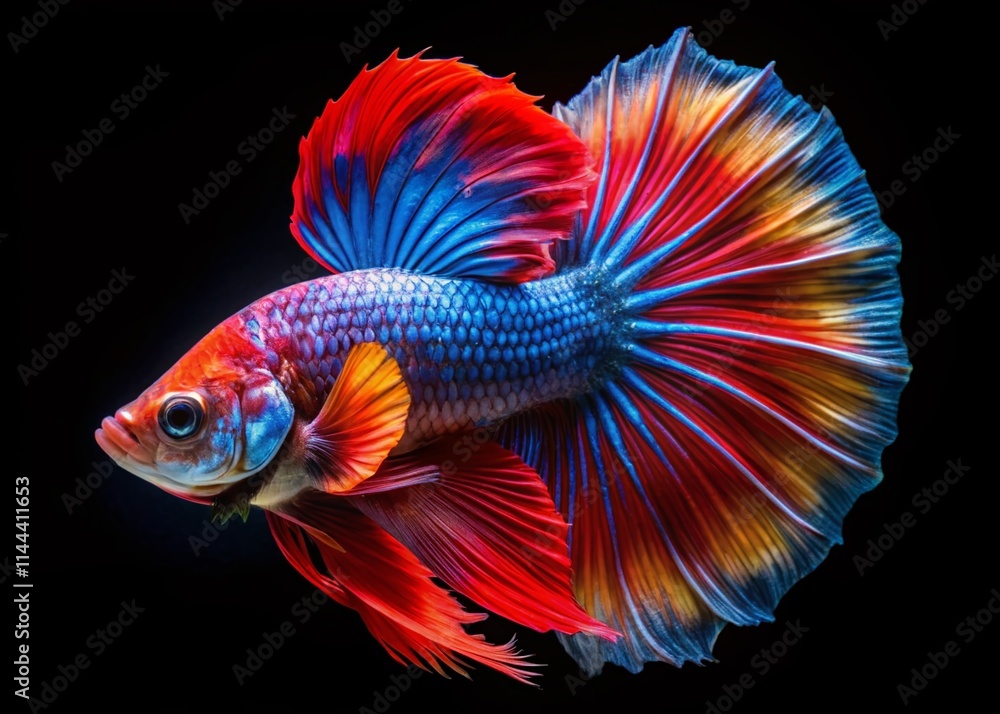 Fototapeta premium Prettiest Fish Photos: Stunning Aquarium Fish Images, Colorful Tropical Fish Pictures, Beautiful Betta Fish Photography, Vibrant Goldfish Images