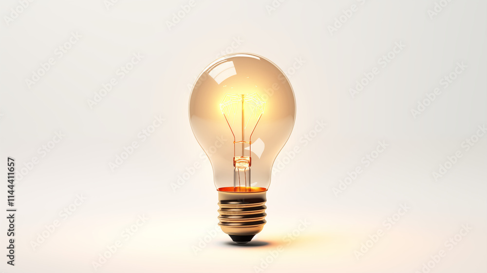 light bulb on the white background light bulb on the white background