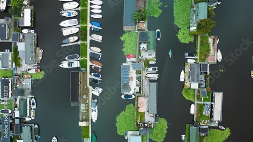 Houses and Boats, Islands and Canals. Scheendijk, Netherlands