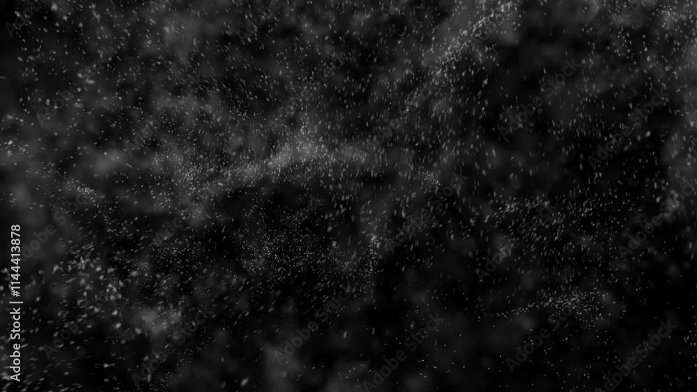 Fluid Dynamic Looped Falling Snow Blizzard Animation on black background
Fluid Dynamic Looped Falling Snow Blizzard Animation on black background