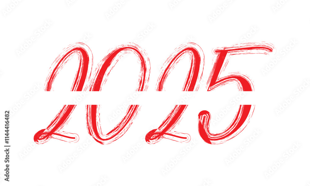 2025 Hand written numbers with brush. Calligraphy lettering for New Year. Vector template for banner, sign, greeting card, invitation, poster., shirt design, etc. vector illustration. EPS 10/AI 2025 Hand written numbers with brush. Calligraphy lettering for New Year. Vector template for banner, sign, greeting card, invitation, poster., shirt design, etc. vector illustration. EPS 10/AI