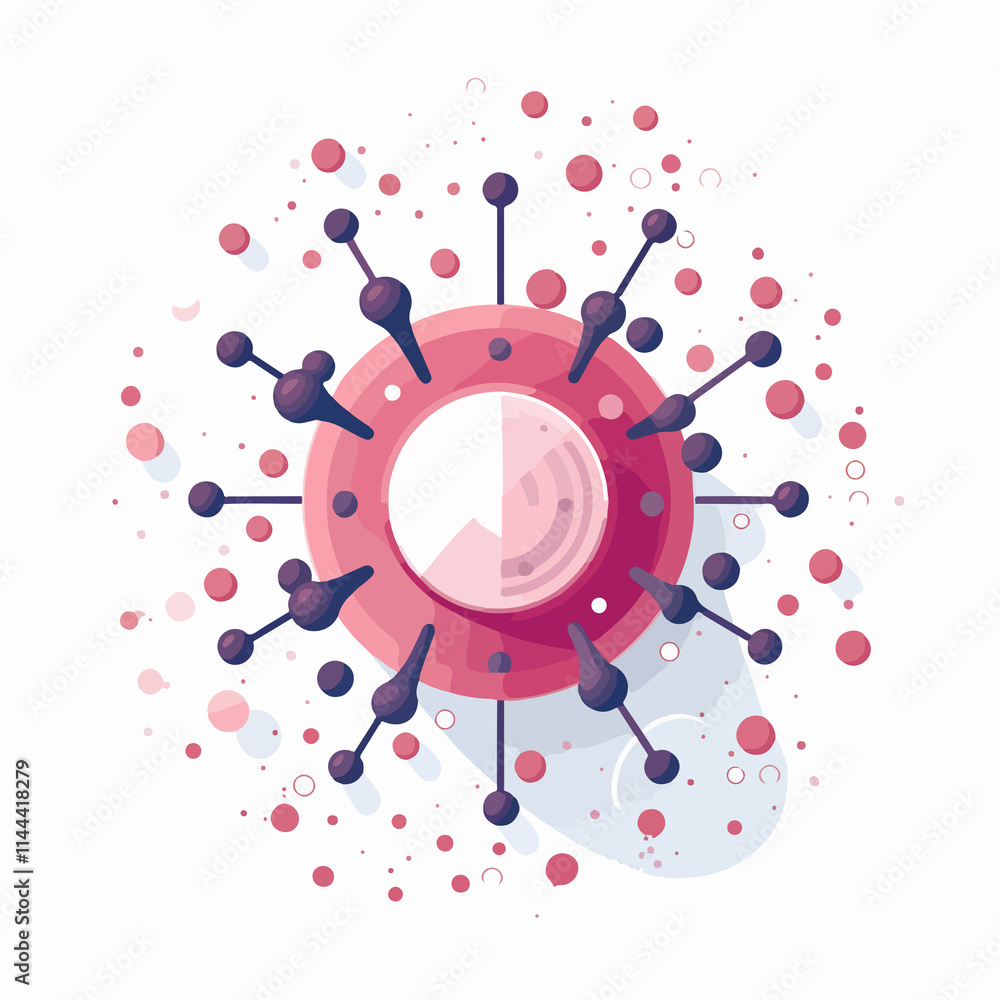 COVID-19 Particle Pandemic Icon Vector - Isolated Illustration COVID-19 Particle Pandemic Icon Vector - Isolated Illustration