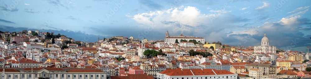 Panoramic skyline of the beautiful old town of Lisbon (Lisboa), Portugal Panoramic skyline of the beautiful old town of Lisbon (Lisboa), Portugal