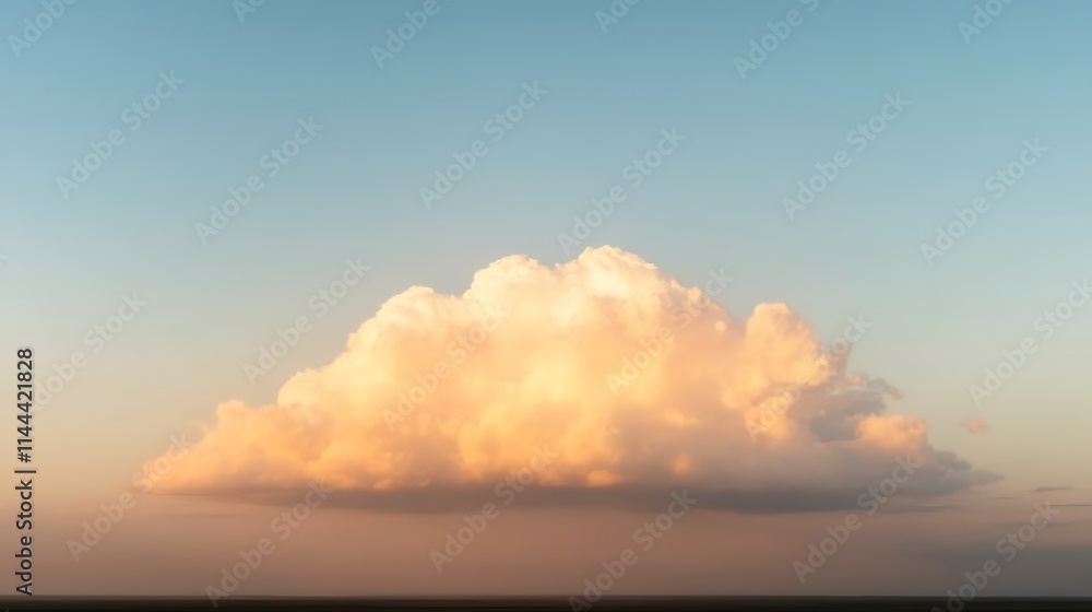 Golden Sunset Illuminates Majestic Cloudscape Golden Sunset Illuminates Majestic Cloudscape