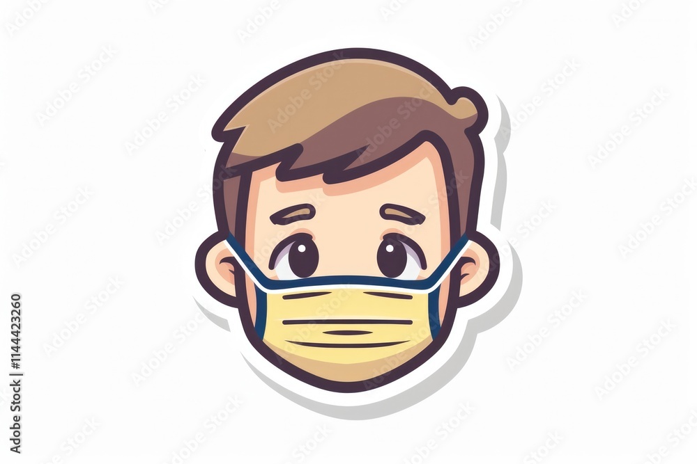 Wear A Face Mask - Printable Signage with Virus Icon for Sanitary Regulations Wear A Face Mask - Printable Signage with Virus Icon for Sanitary Regulations
