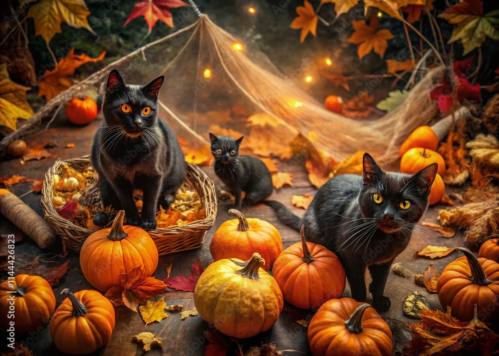 Spooky Halloween Cat Backgrounds: Drone View Aerial Photography Spooky Halloween Cat Backgrounds: Drone View Aerial Photography