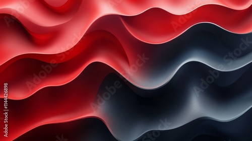 Dynamic red black gradient background, futuristic edges texture, presentation slide, modern aesthetics, Generative AI