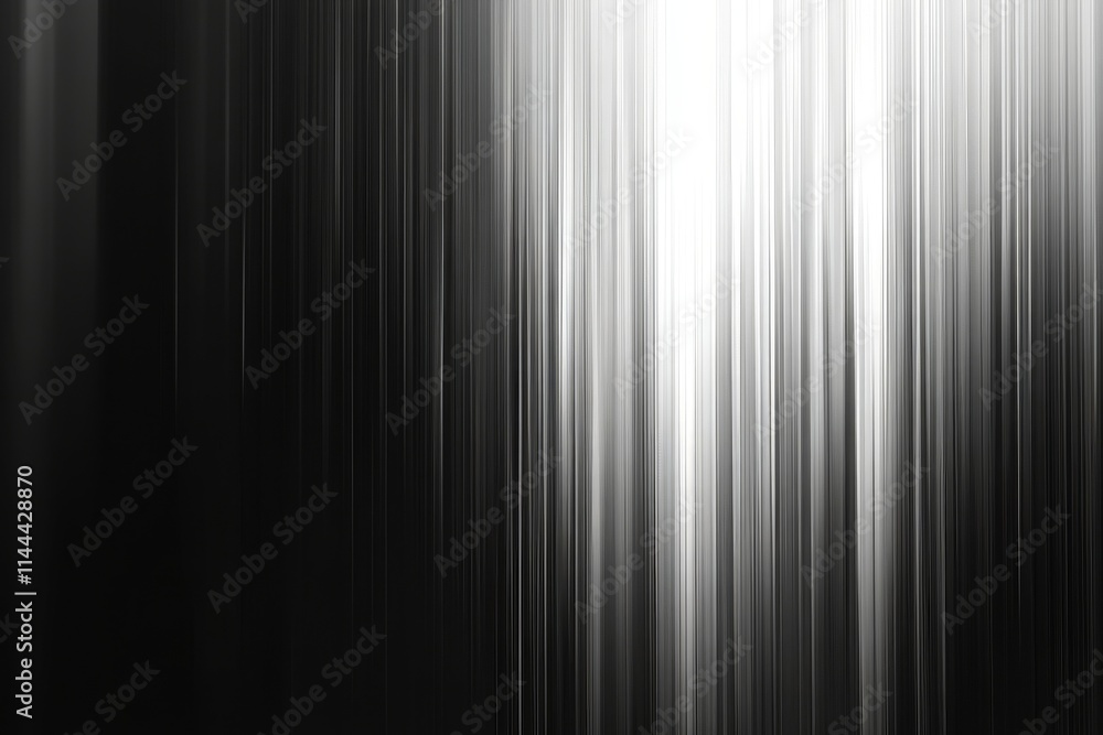 Fototapeta premium Soft black white gradient background, shimmering patterns texture, presentation slide, seamless transitions, Generative AI