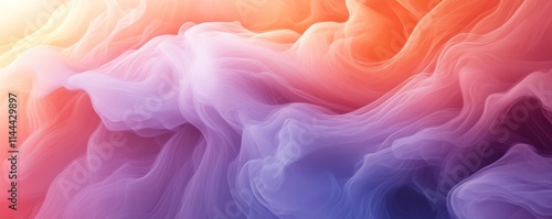 Pastel orange purple gradient background, dynamic swirls texture, poster layout, minimalist approach, Generative AI