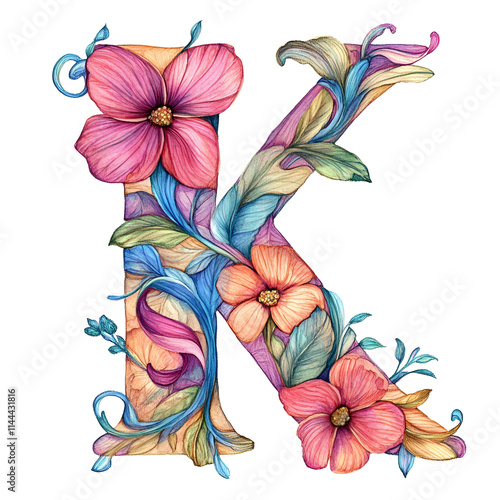 Delicate Floral Initial 