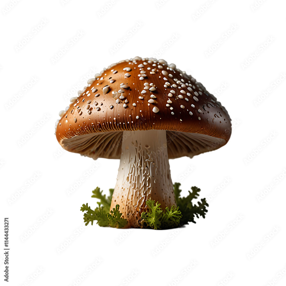 Close up Mushroom isolated on a transparent background Close up Mushroom isolated on a transparent background