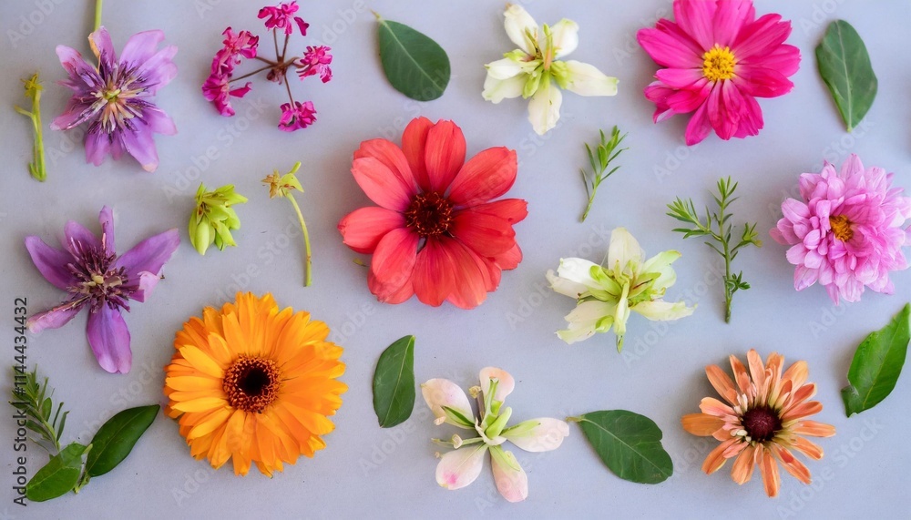 Beautiful Blooming Flowers in Spring with Vibrant Colors and a Soft Background Beautiful Blooming Flowers in Spring with Vibrant Colors and a Soft Background