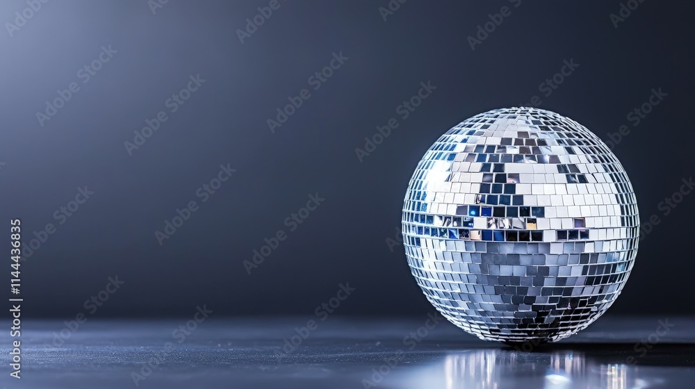 Disco ball on dark background. Disco ball on dark background.